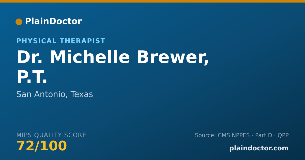 Shareable card for Michelle Brewer, P.T. - Physical Therapist, San Antonio, TX