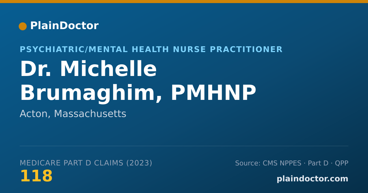 Shareable card for Michelle Brumaghim, PMHNP - Psychiatric/Mental Health Nurse Practitioner, Acton, MA