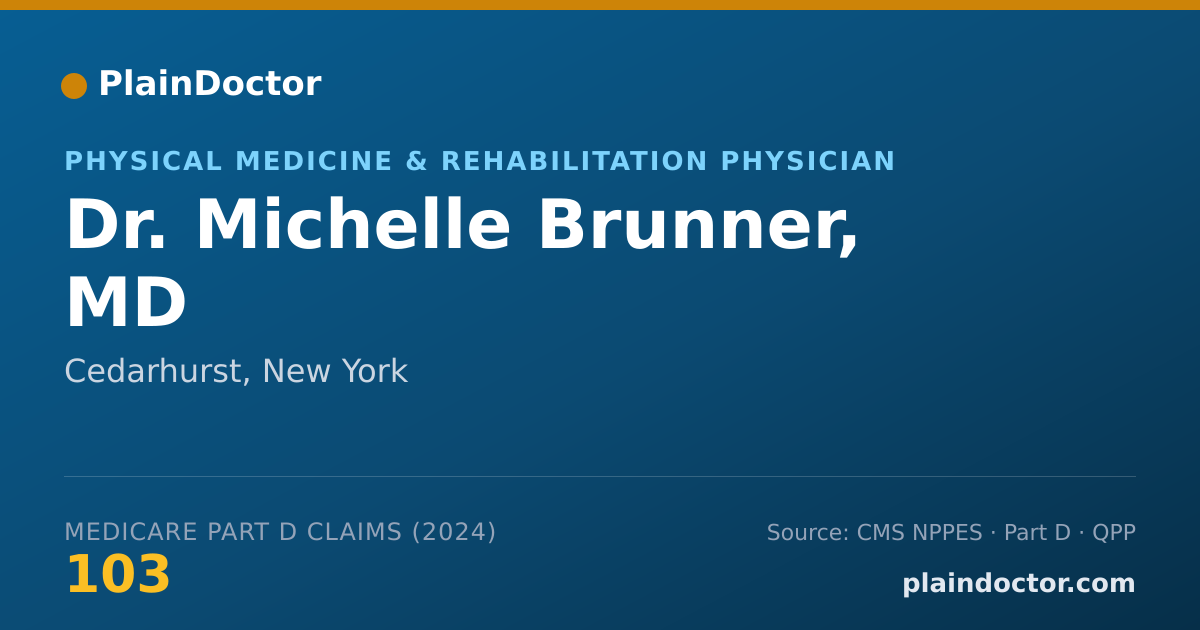 Shareable card for Michelle Brunner, MD - Physical Medicine & Rehabilitation Physician, Cedarhurst, NY