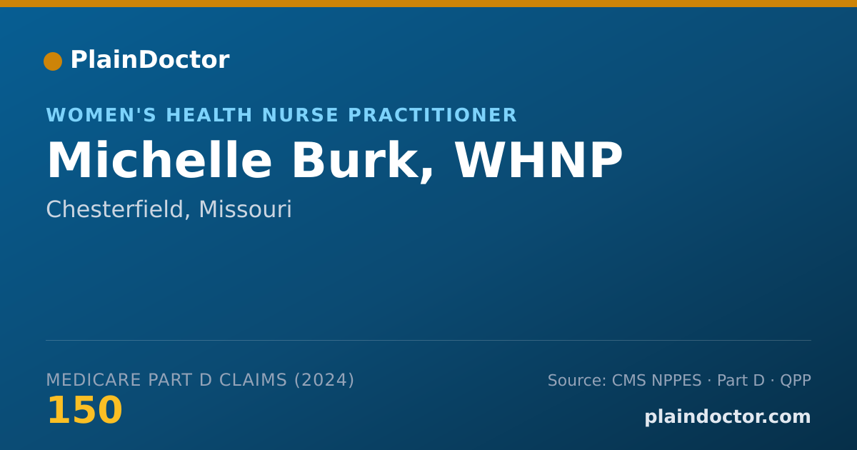 Shareable card for Michelle Burk, WHNP - Women's Health Nurse Practitioner, Chesterfield, MO