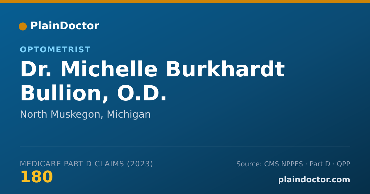 Shareable card for Michelle Burkhardt Bullion, O.D. - Optometrist, North Muskegon, MI