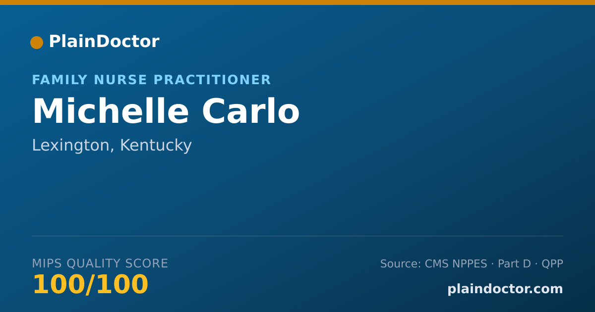 Shareable card for Michelle Carlo - Family Nurse Practitioner, Lexington, KY
