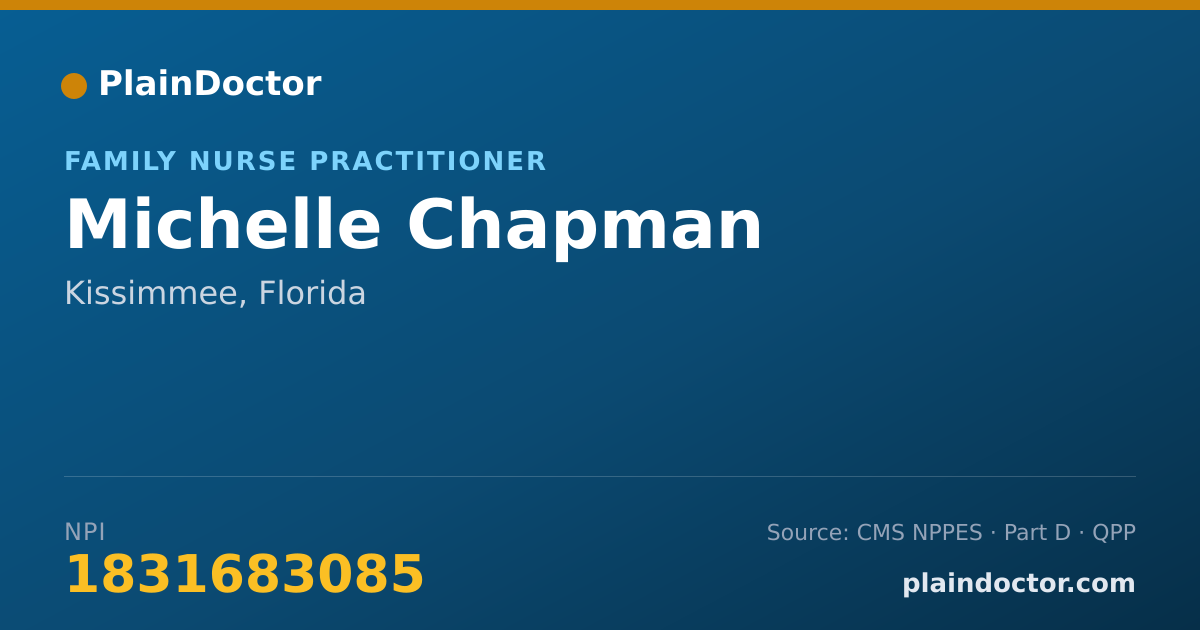 Shareable card for Michelle Chapman - Family Nurse Practitioner, Kissimmee, FL