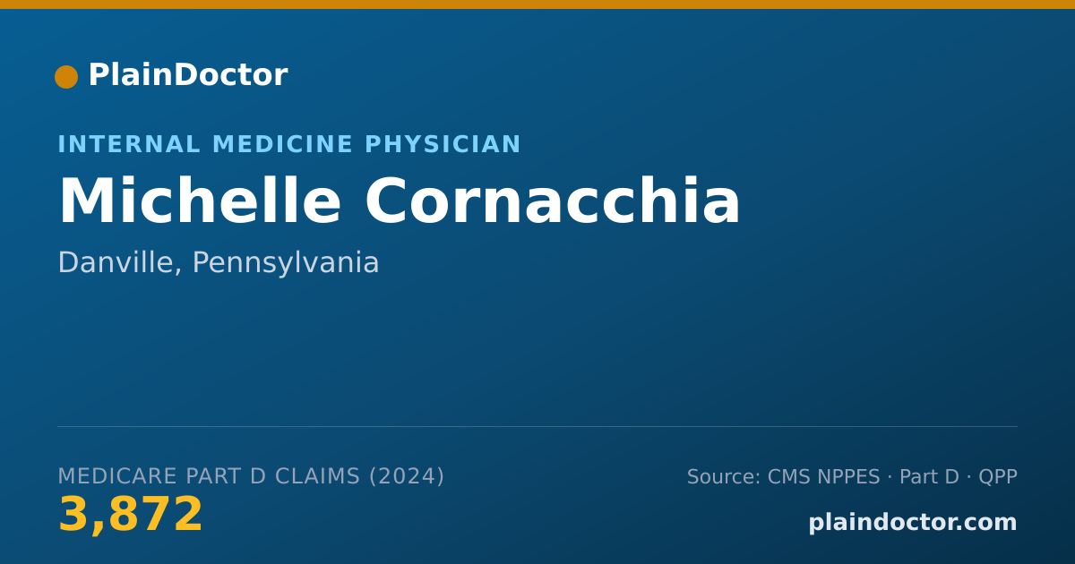 Shareable card for Michelle Cornacchia - Internal Medicine Physician, Danville, PA