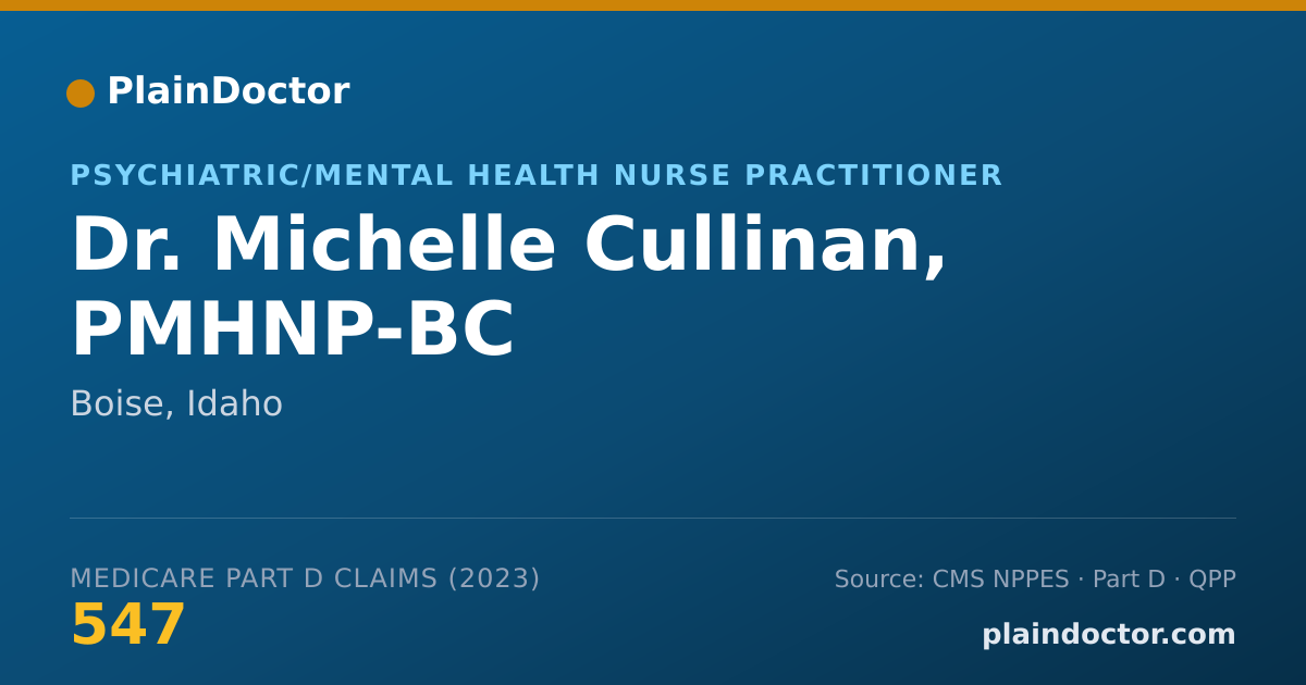 Shareable card for Michelle Cullinan, PMHNP-BC - Psychiatric/Mental Health Nurse Practitioner, Boise, ID