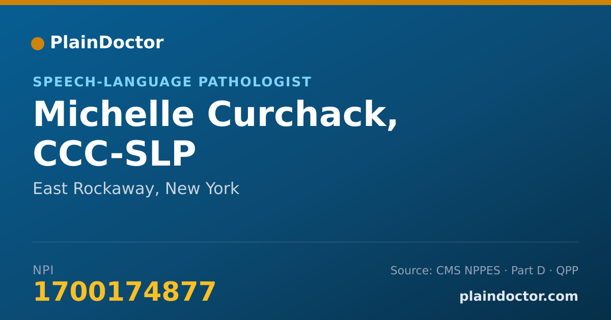 Shareable card for Michelle Curchack, CCC-SLP - Speech-Language Pathologist, East Rockaway, NY