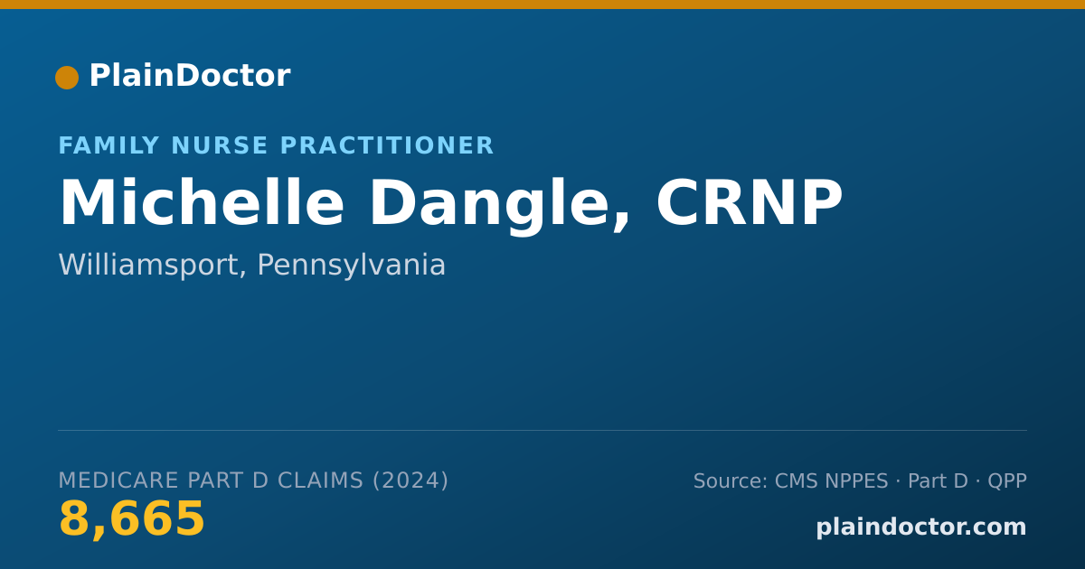 Shareable card for Michelle Dangle, CRNP - Family Nurse Practitioner, Williamsport, PA
