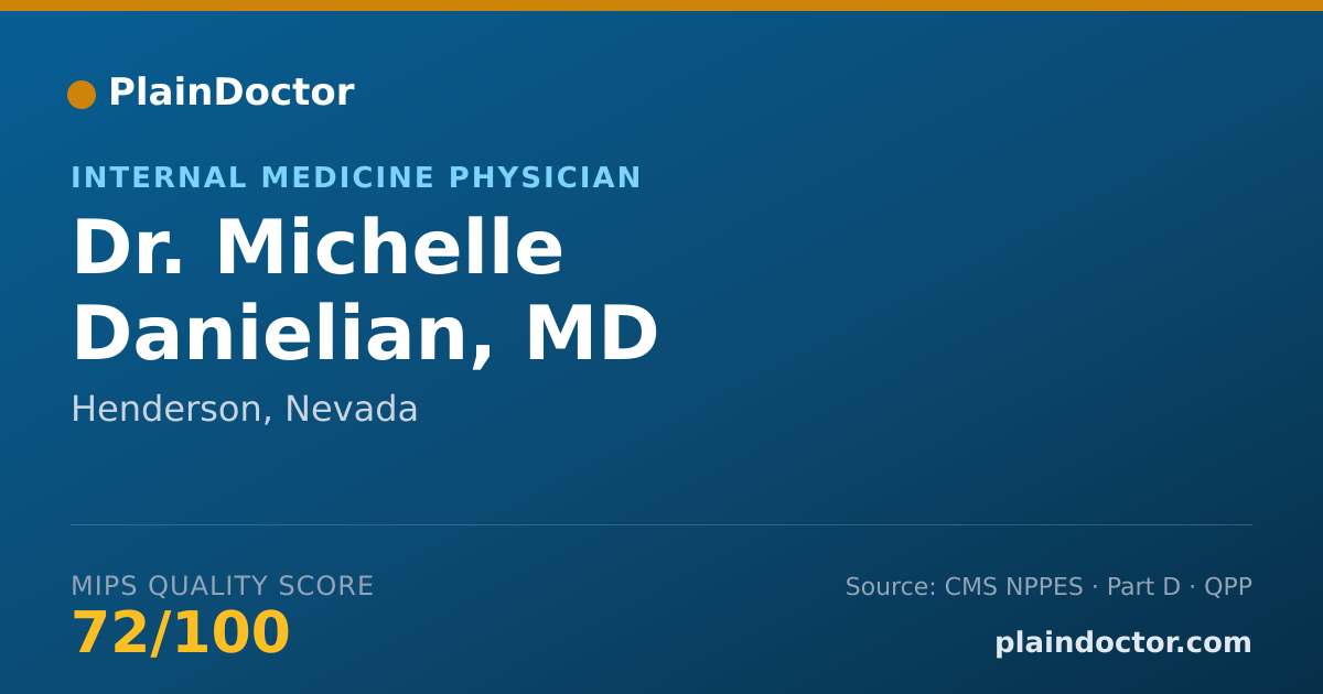 Shareable card for Michelle Danielian, MD - Internal Medicine Physician, Henderson, NV