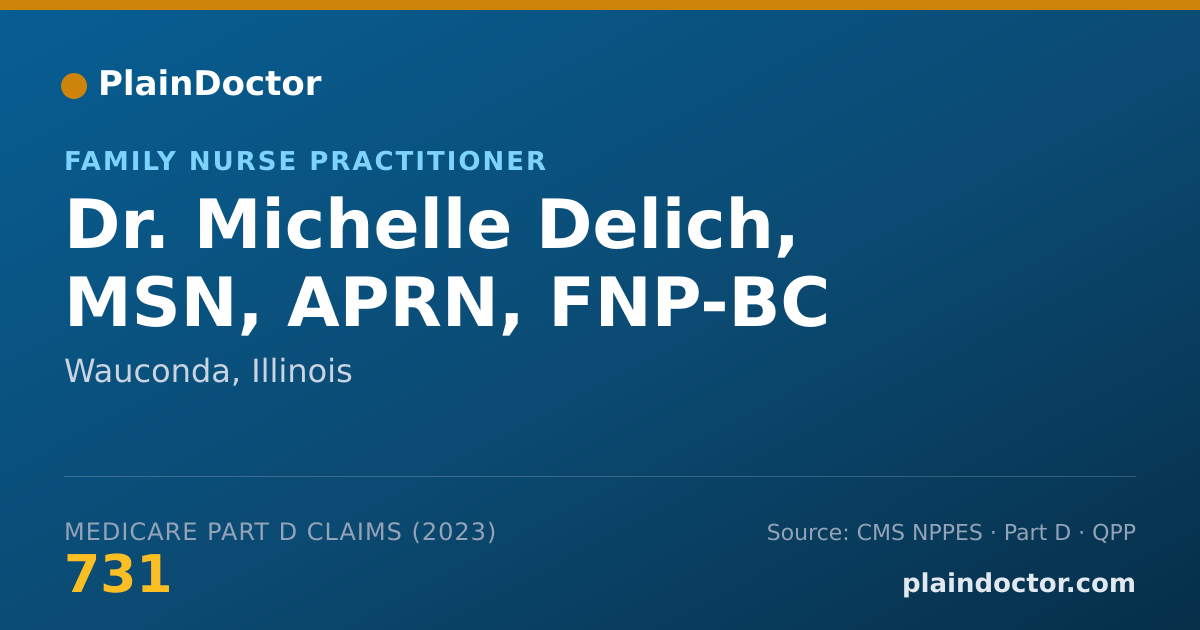Shareable card for Michelle Delich, MSN, APRN, FNP-BC - Family Nurse Practitioner, Wauconda, IL