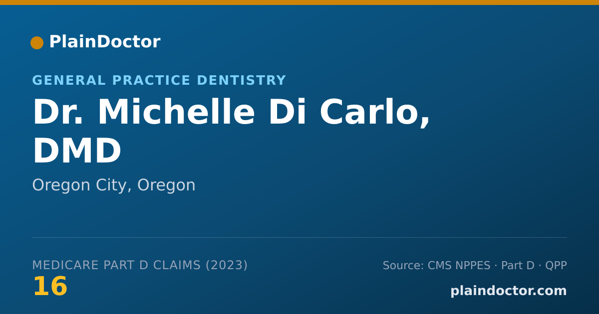 Shareable card for Michelle Di Carlo, DMD - General Practice Dentistry, Oregon City, OR