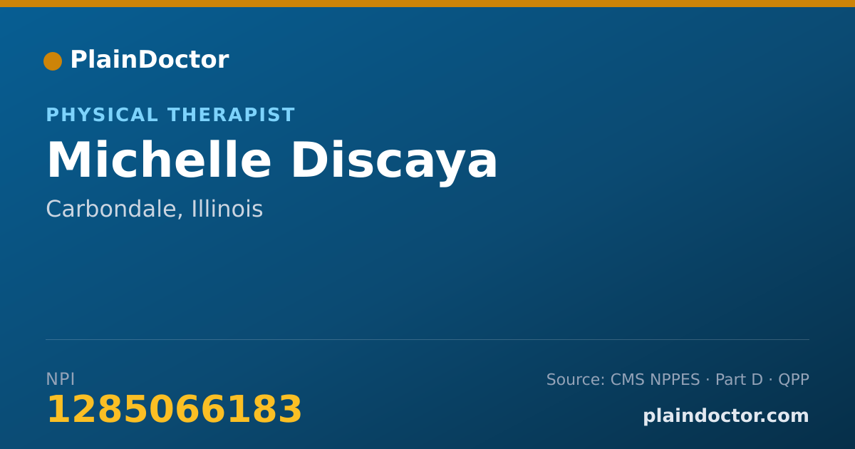 Shareable card for Michelle Discaya - Physical Therapist, Carbondale, IL