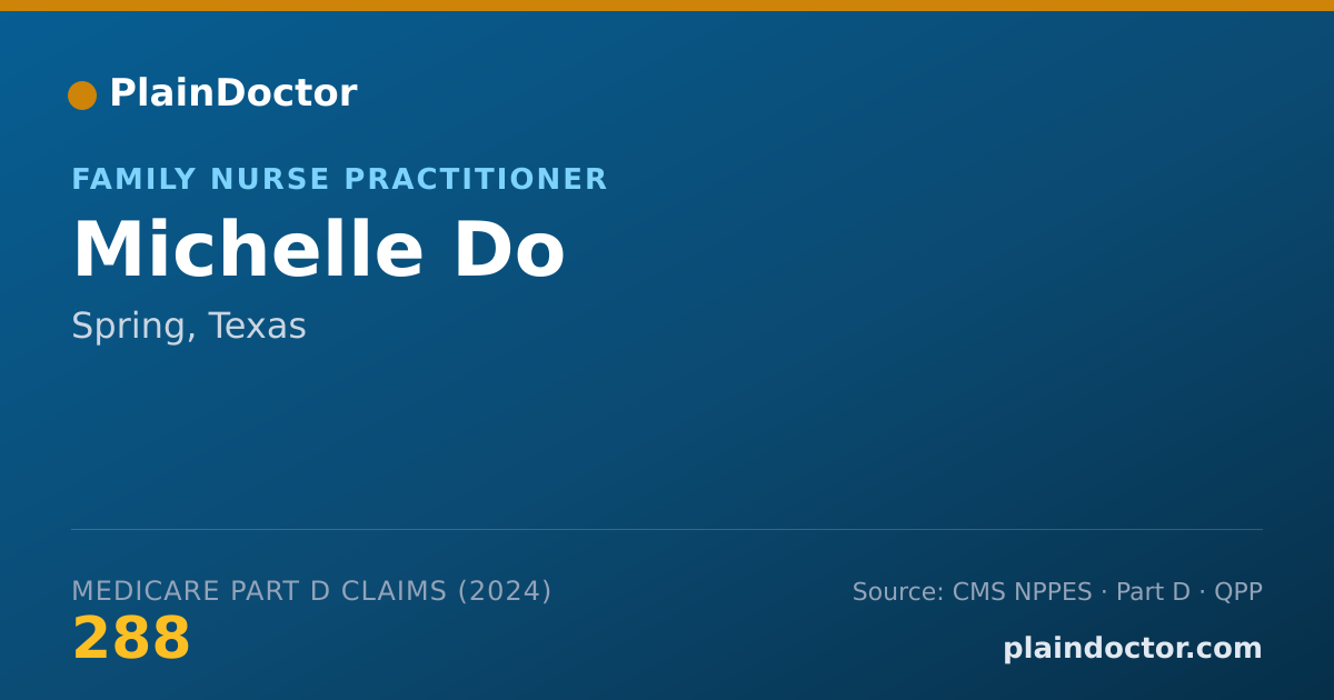 Shareable card for Michelle Do - Family Nurse Practitioner, Spring, TX