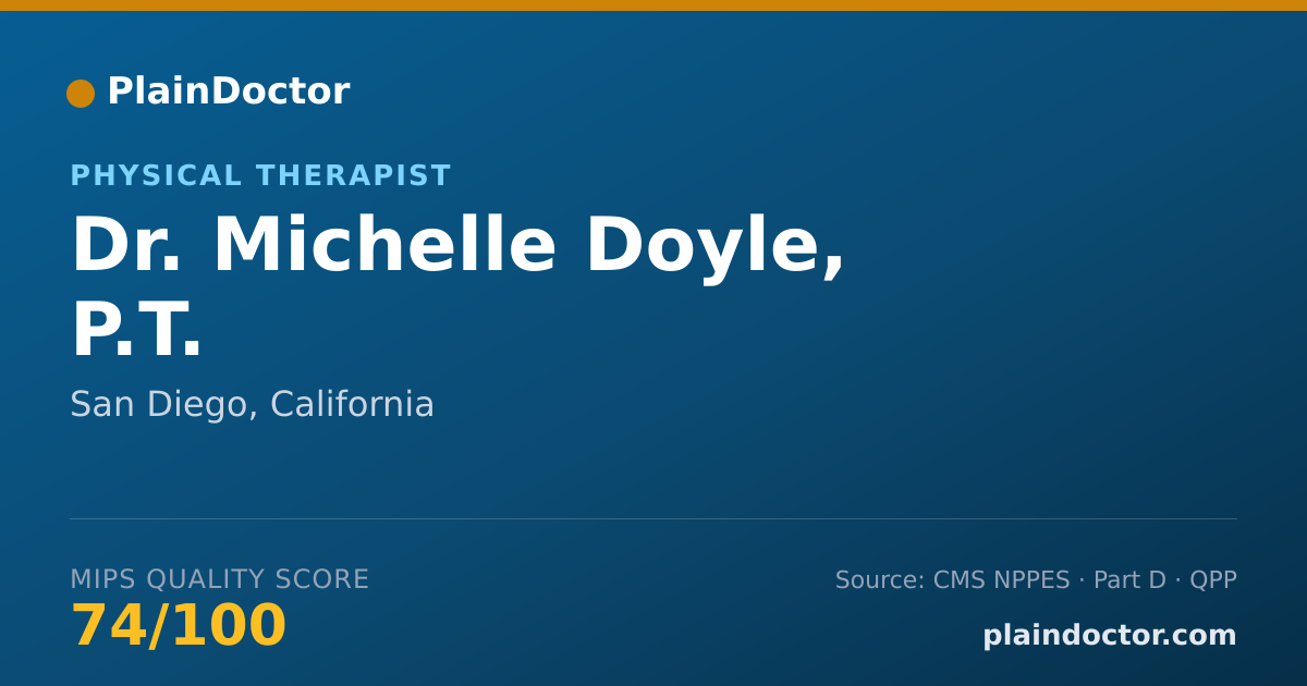 Shareable card for Michelle Doyle, P.T. - Physical Therapist, San Diego, CA