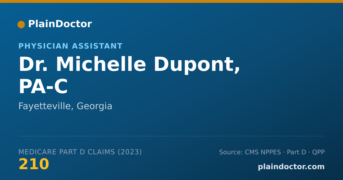 Shareable card for Michelle Dupont, PA-C - Physician Assistant, Fayetteville, GA