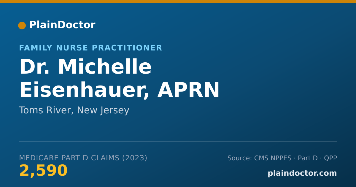 Shareable card for Michelle Eisenhauer, APRN - Family Nurse Practitioner, Toms River, NJ