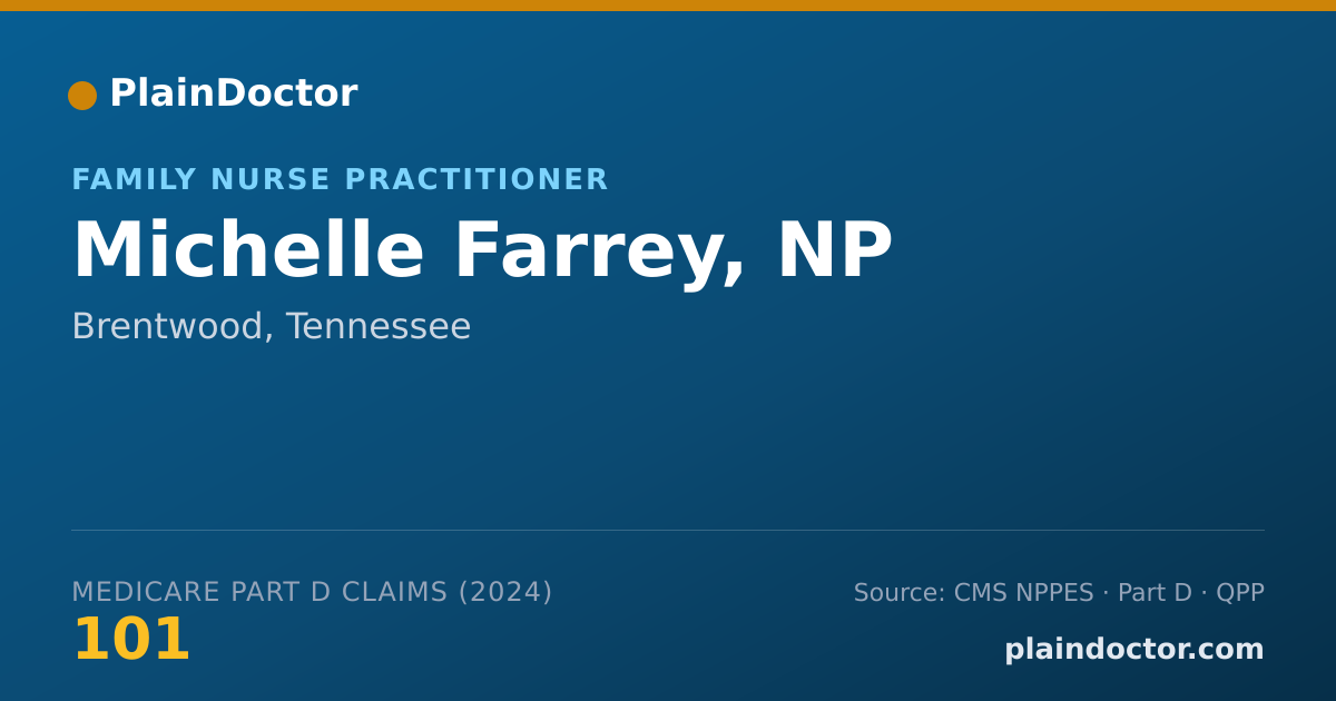 Shareable card for Michelle Farrey, NP - Family Nurse Practitioner, Brentwood, TN