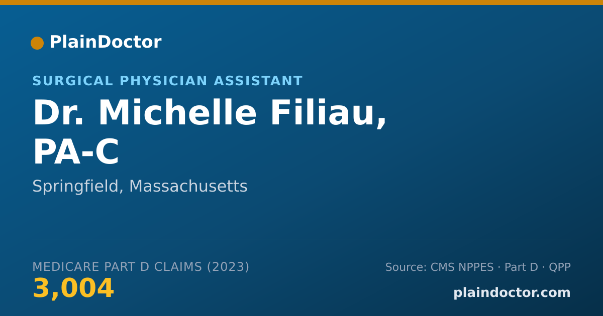 Shareable card for Michelle Filiau, PA-C - Surgical Physician Assistant, Springfield, MA
