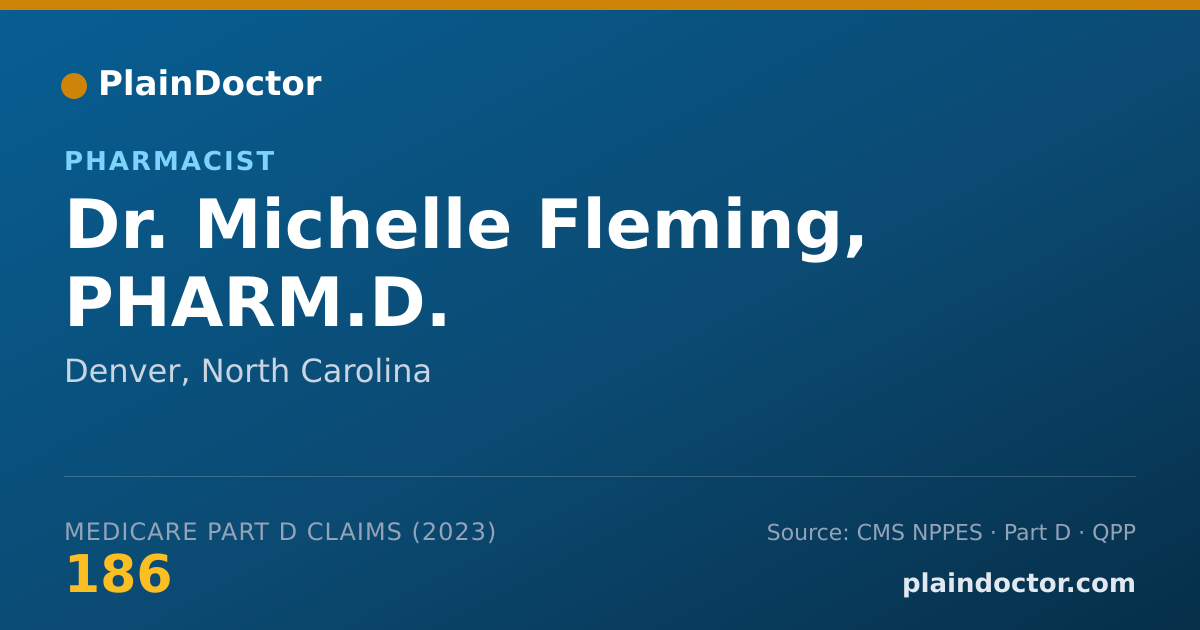 Shareable card for Michelle Fleming, PHARM.D. - Pharmacist, Denver, NC