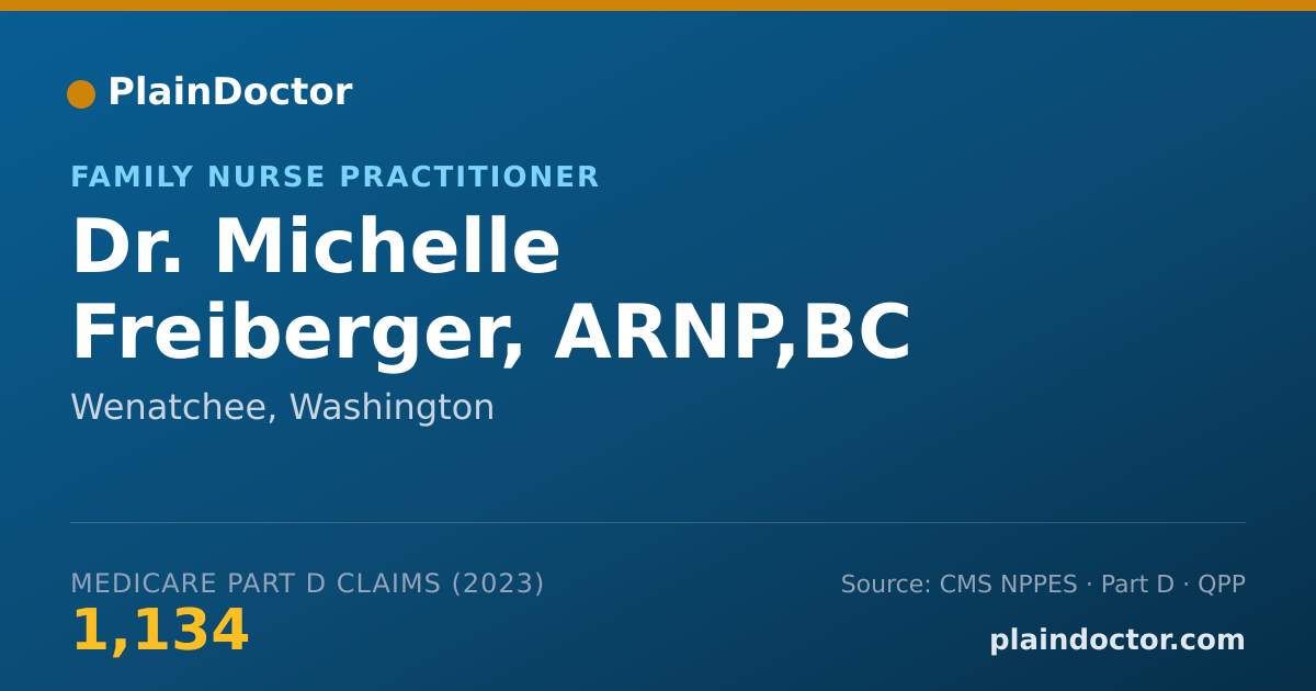 Shareable card for Michelle Freiberger, ARNP,BC - Family Nurse Practitioner, Wenatchee, WA