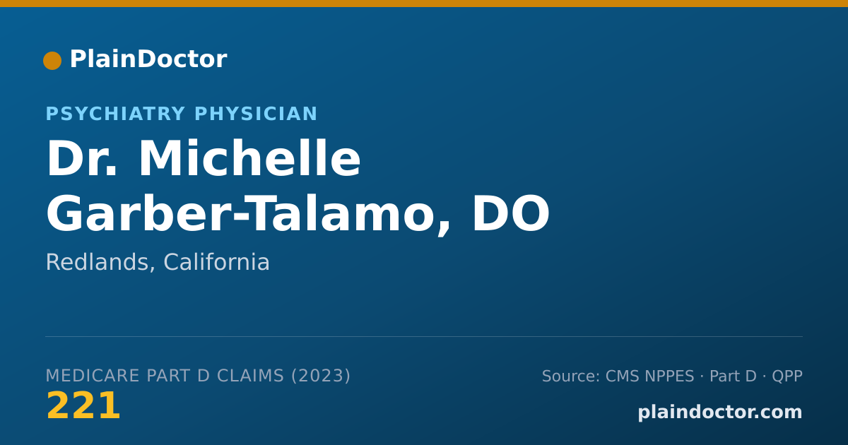 Shareable card for Michelle Garber-Talamo, DO - Psychiatry Physician, Redlands, CA