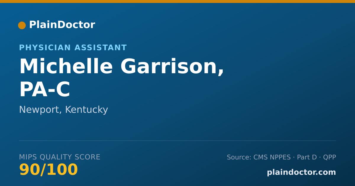 Shareable card for Michelle Garrison, PA-C - Physician Assistant, Newport, KY