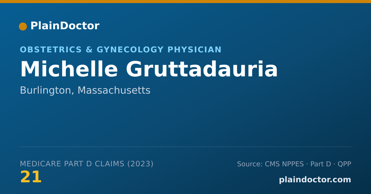 Shareable card for Michelle Gruttadauria - Obstetrics & Gynecology Physician, Burlington, MA