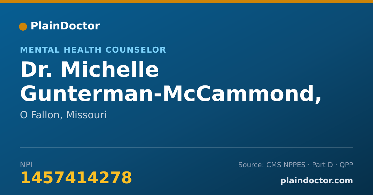 Shareable card for Michelle Gunterman-McCammond, LPC - Mental Health Counselor, O Fallon, MO