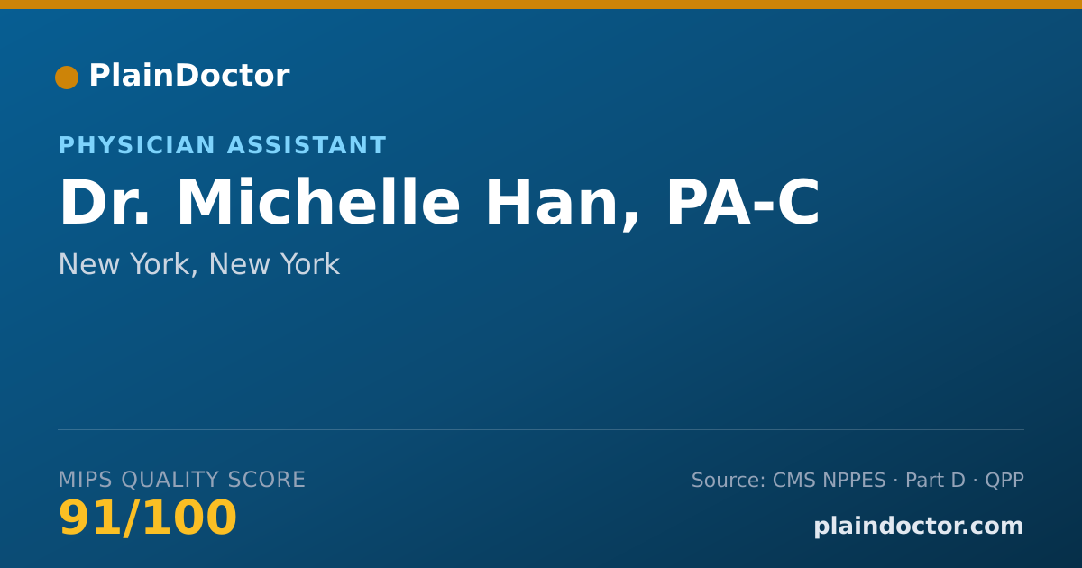Shareable card for Michelle Han, PA-C - Physician Assistant, New York, NY