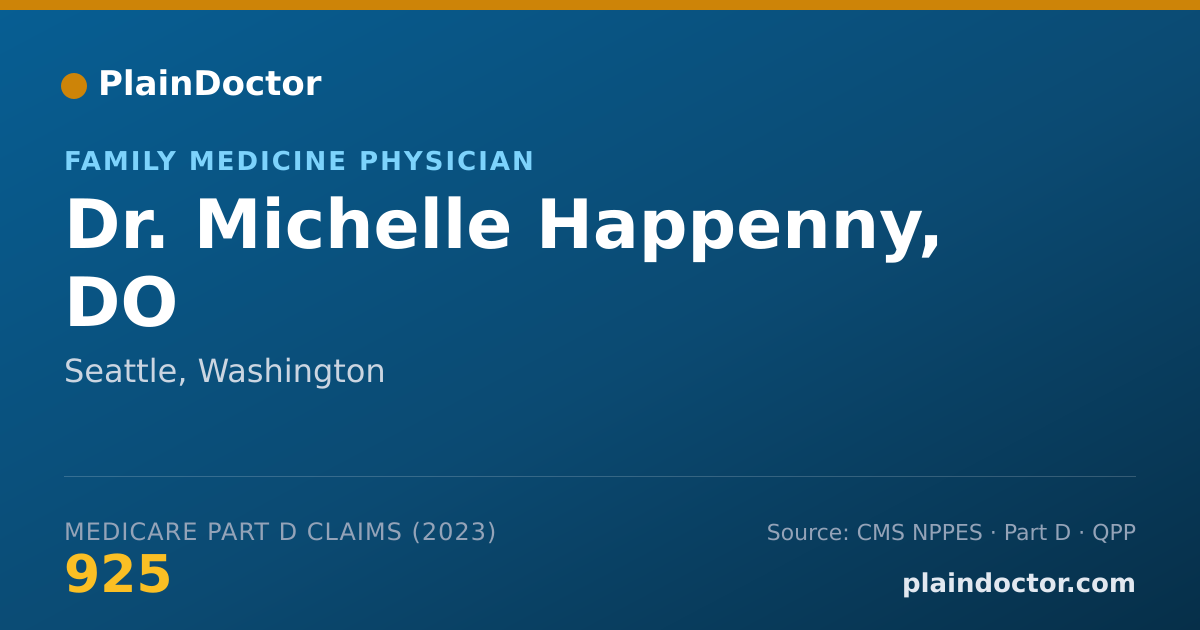 Shareable card for Michelle Happenny, DO - Family Medicine Physician, Seattle, WA