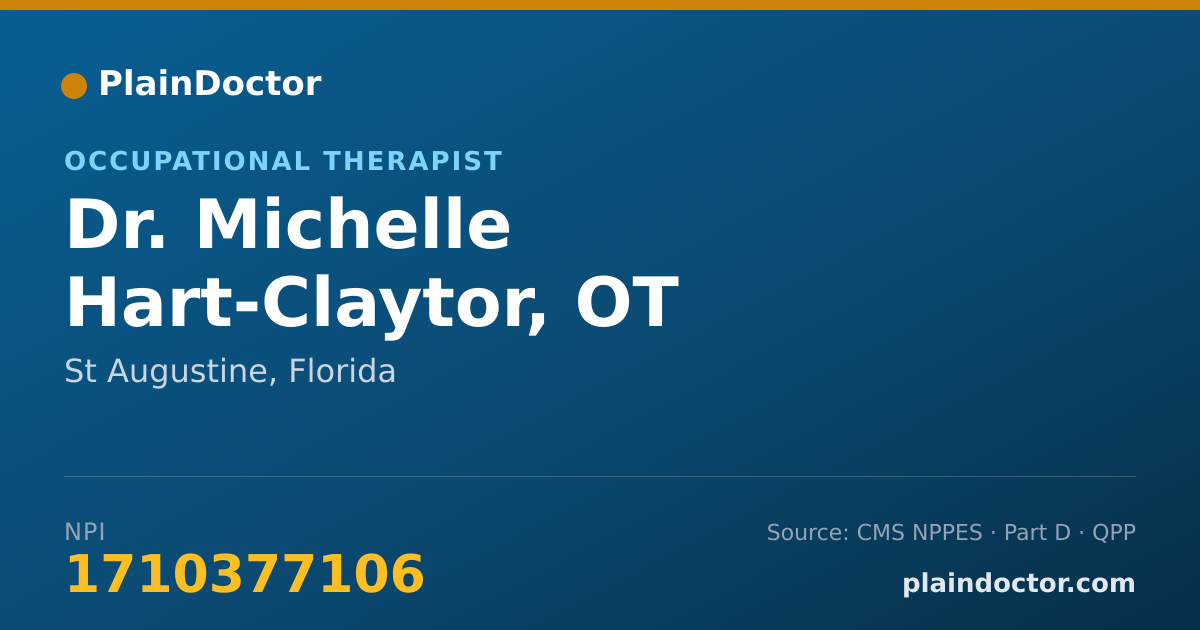 Shareable card for Michelle Hart-Claytor, OT - Occupational Therapist, St Augustine, FL