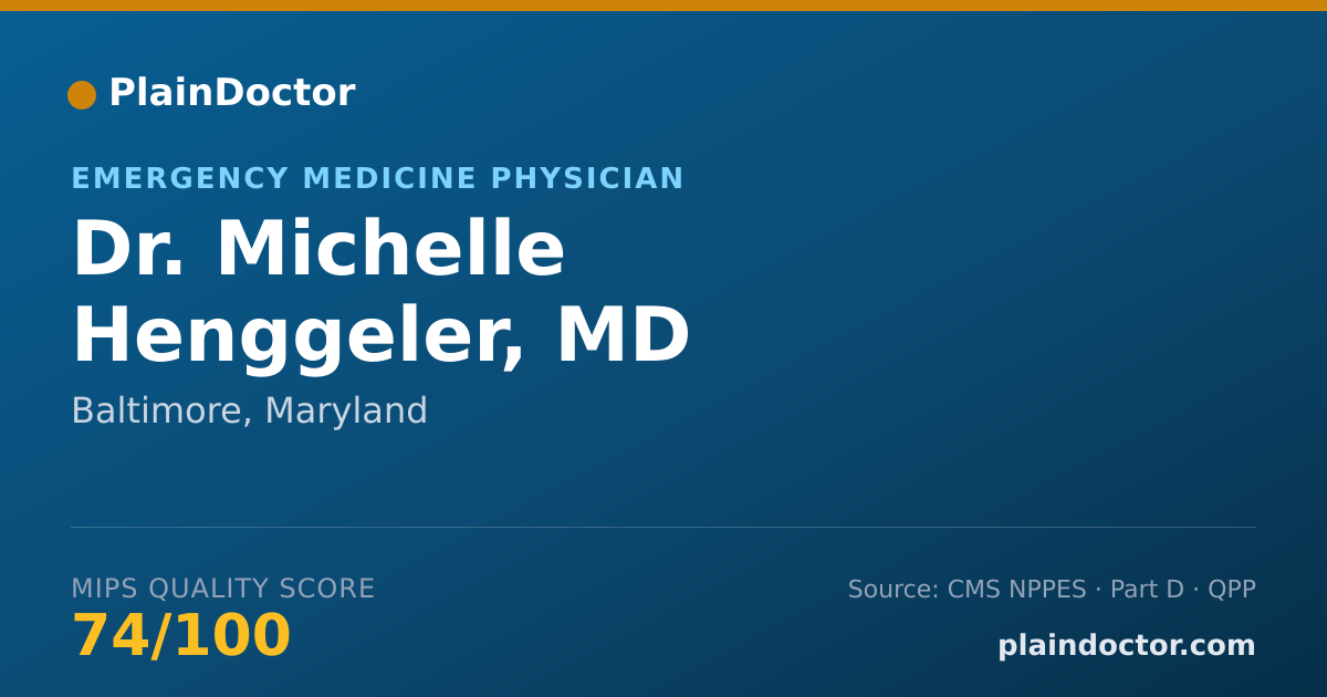 Shareable card for Michelle Henggeler, MD - Emergency Medicine Physician, Baltimore, MD
