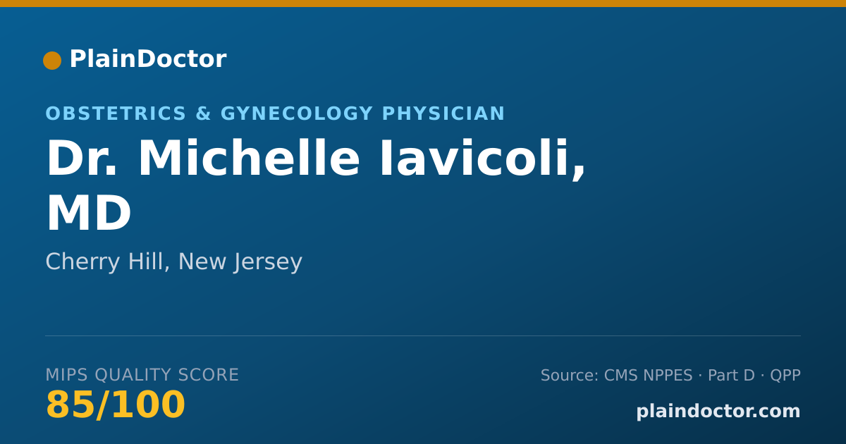 Shareable card for Michelle Iavicoli, MD - Obstetrics & Gynecology Physician, Cherry Hill, NJ
