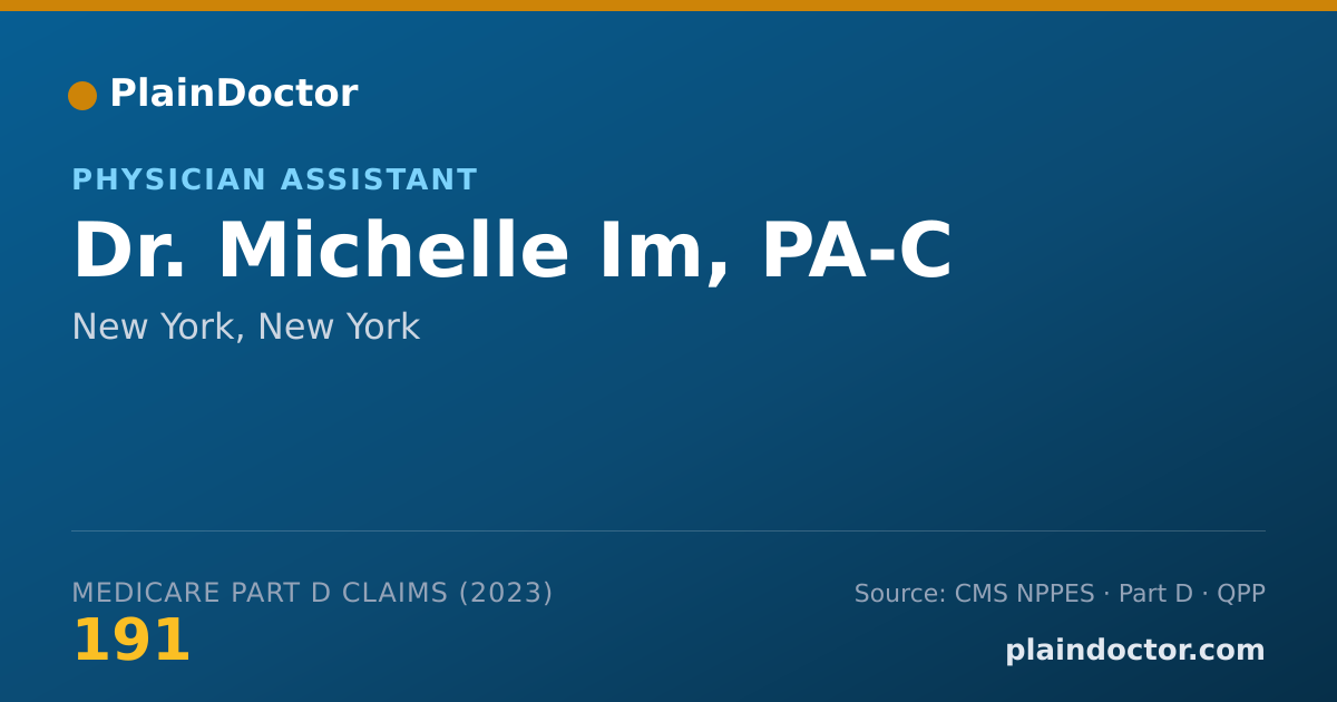 Shareable card for Michelle Im, PA-C - Physician Assistant, New York, NY