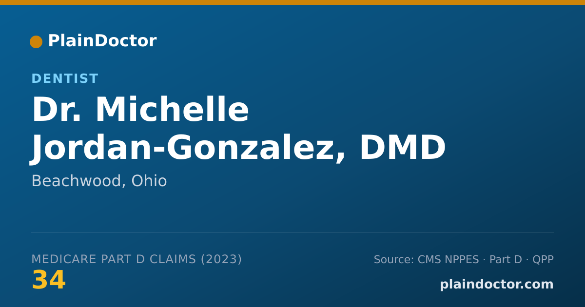 Shareable card for Michelle Jordan-Gonzalez, DMD - Dentist, Beachwood, OH