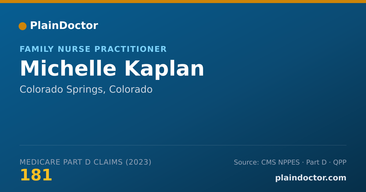 Shareable card for Michelle Kaplan - Family Nurse Practitioner, Colorado Springs, CO