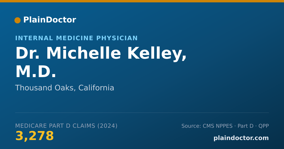 Shareable card for Michelle Kelley, M.D. - Internal Medicine Physician, Thousand Oaks, CA