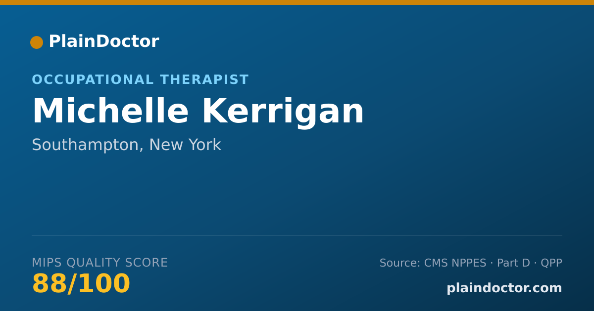 Shareable card for Michelle Kerrigan - Occupational Therapist, Southampton, NY