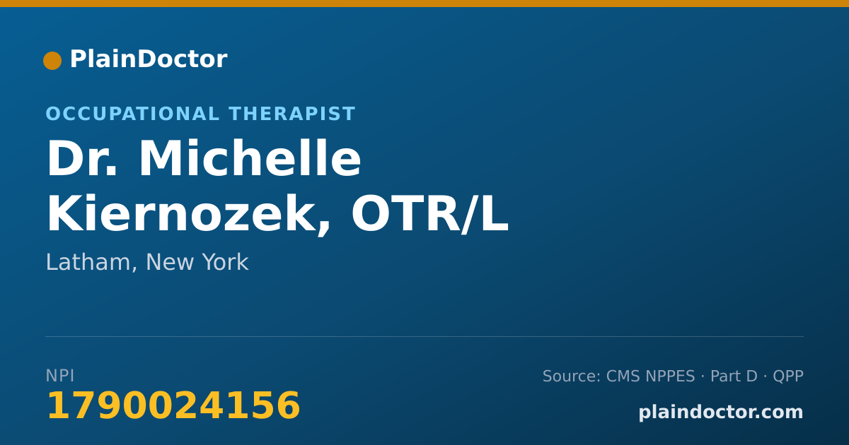 Shareable card for Michelle Kiernozek, OTR/L - Occupational Therapist, Latham, NY