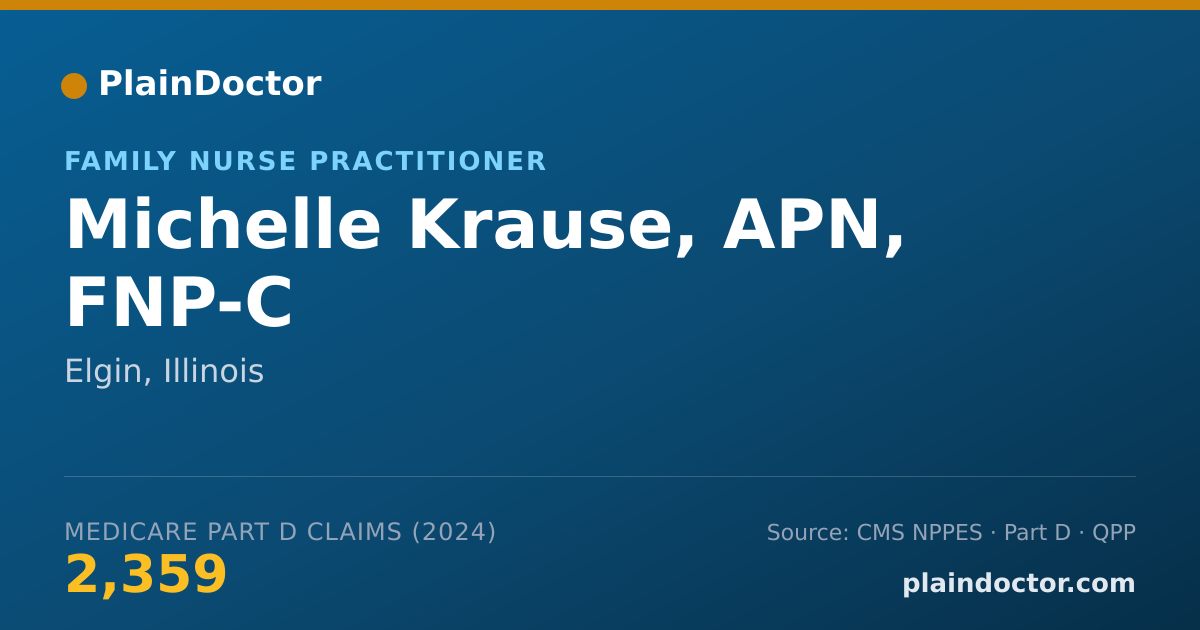 Shareable card for Michelle Krause, APN, FNP-C - Family Nurse Practitioner, Elgin, IL
