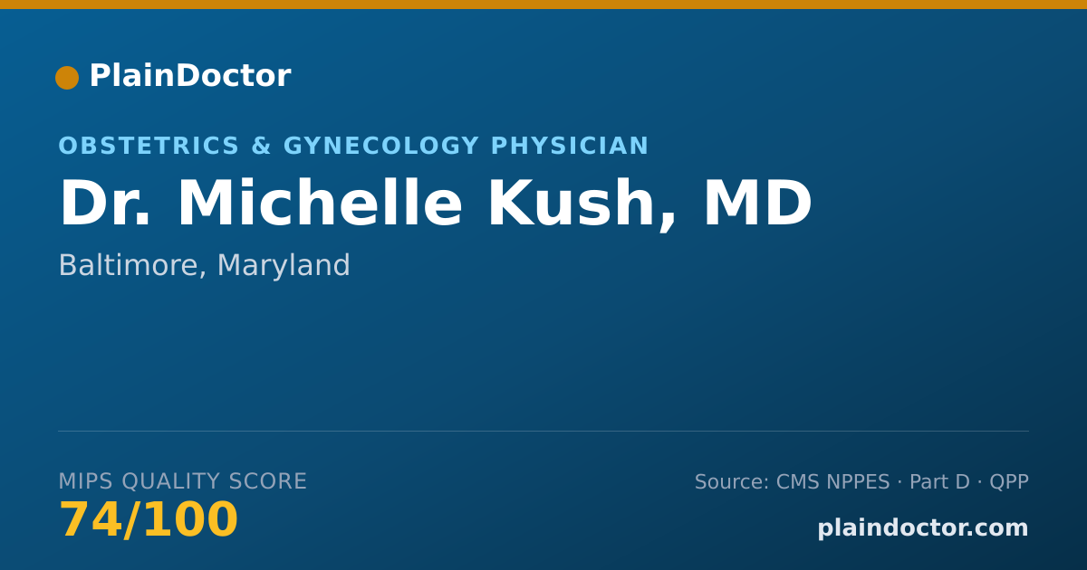 Shareable card for Michelle Kush, MD - Obstetrics & Gynecology Physician, Baltimore, MD
