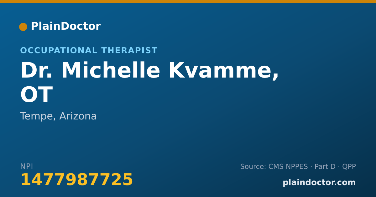 Shareable card for Michelle Kvamme, OT - Occupational Therapist, Tempe, AZ