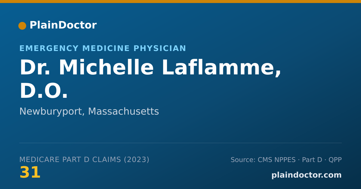Shareable card for Michelle Laflamme, D.O. - Emergency Medicine Physician, Newburyport, MA