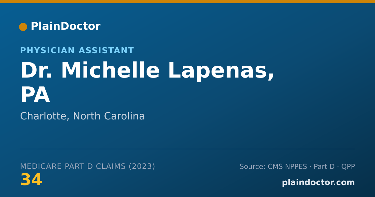 Shareable card for Michelle Lapenas, PA - Physician Assistant, Charlotte, NC
