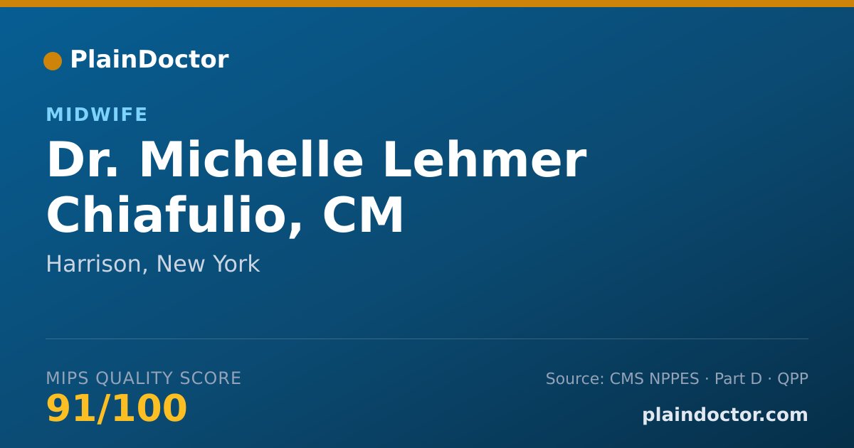 Shareable card for Michelle Lehmer Chiafulio, CM - Midwife, Harrison, NY