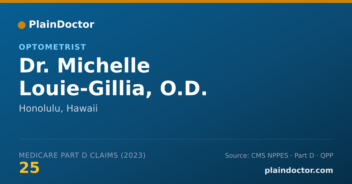 Shareable card for Michelle Louie-Gillia, O.D. - Optometrist, Honolulu, HI