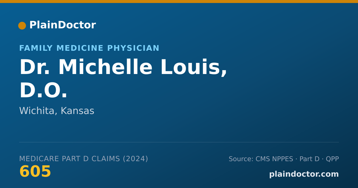 Shareable card for Michelle Louis, D.O. - Family Medicine Physician, Wichita, KS
