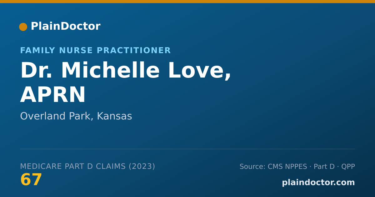 Shareable card for Michelle Love, APRN - Family Nurse Practitioner, Overland Park, KS