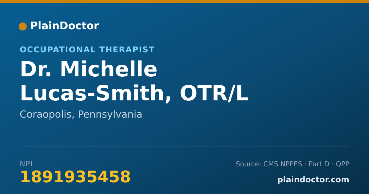 Shareable card for Michelle Lucas-Smith, OTR/L - Occupational Therapist, Coraopolis, PA