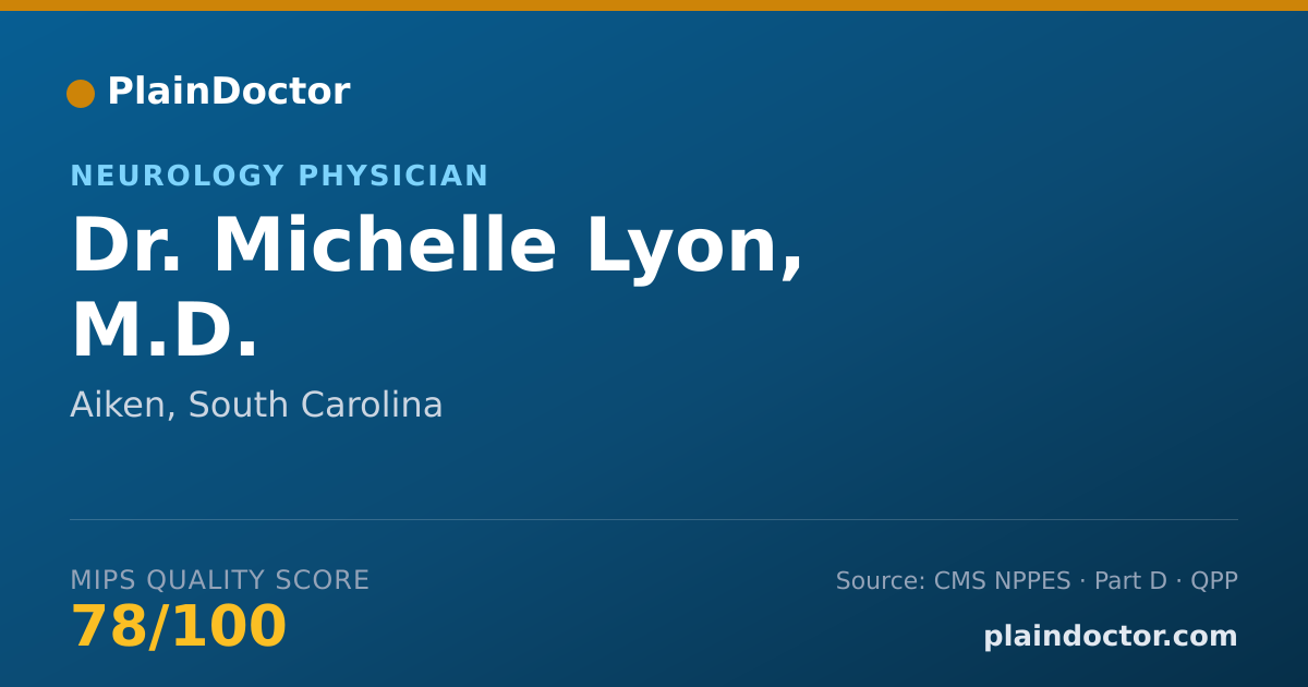 Shareable card for Michelle Lyon, M.D. - Neurology Physician, Aiken, SC