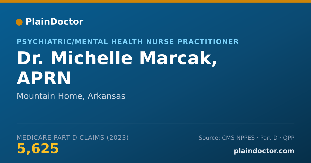 Shareable card for Michelle Marcak, APRN - Psychiatric/Mental Health Nurse Practitioner, Mountain Home, AR